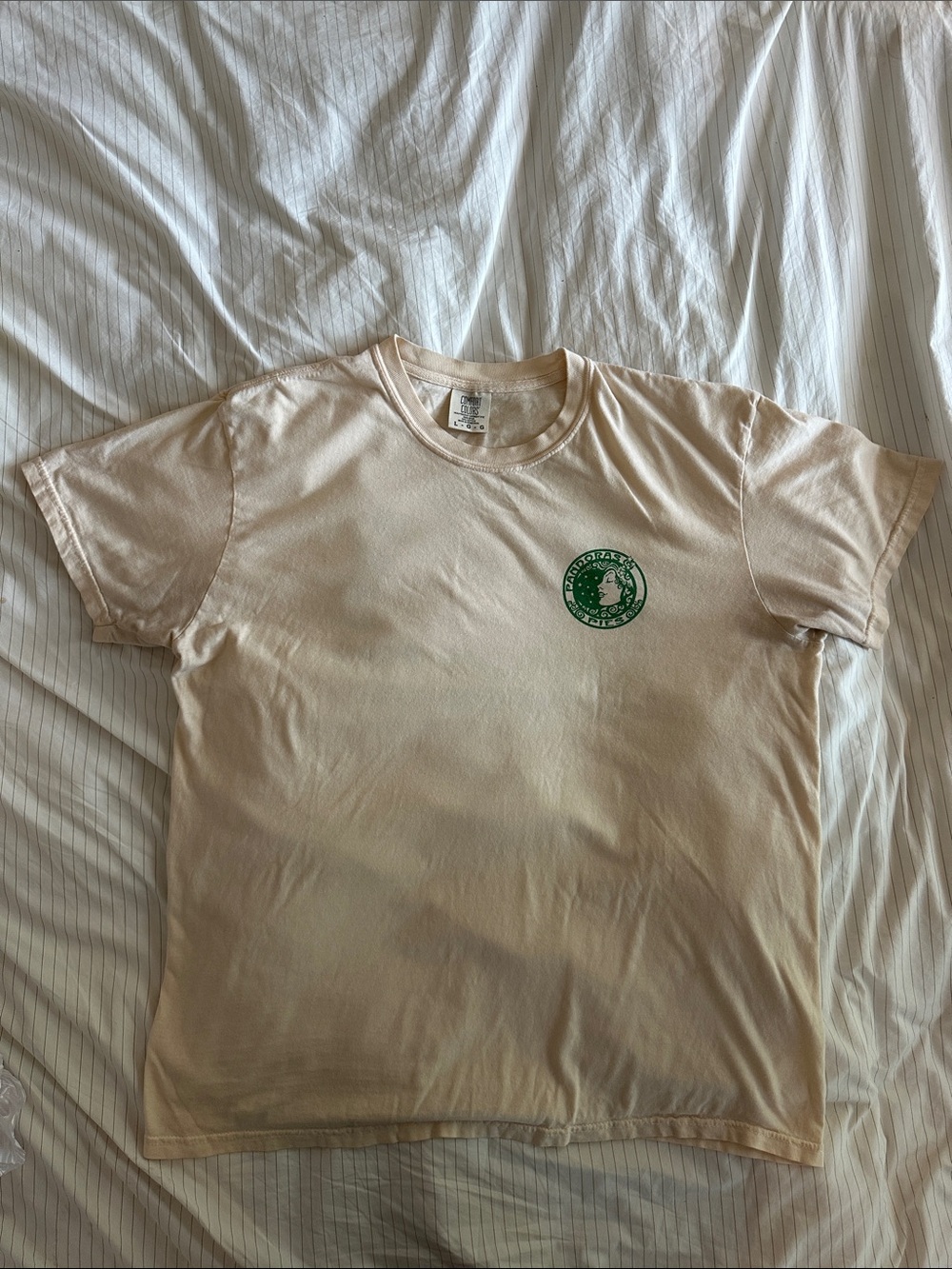 Comfort Colors - Cream Short-Sleeve T w/ Chest Emblem and Large Back Graphic - L